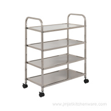 Dismounting Stainless Steel Four Layers Tea Trolley